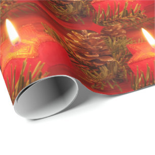 Regalo Papel de envolvimiento de velas de Star Navidades