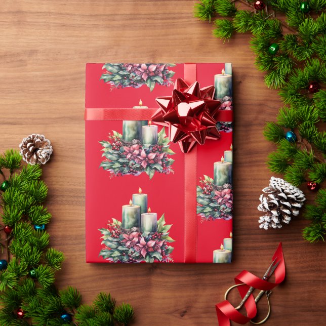 Regalo Papel de envolvimiento de velas para navidades (Regalo de vacaciones)