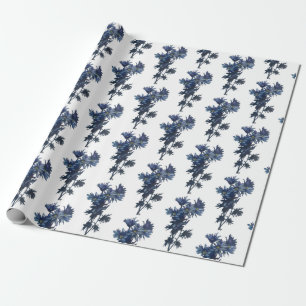 Regalo Papel de envolvimiento de verano de Bouquet azul