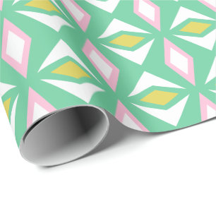 Regalo Papel de envolvimiento de verano de diamantes rosa