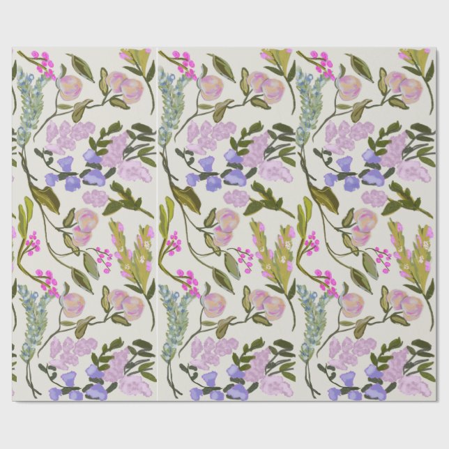 Regalo Papel de envolvimiento de veranos florales (Superficie plana)