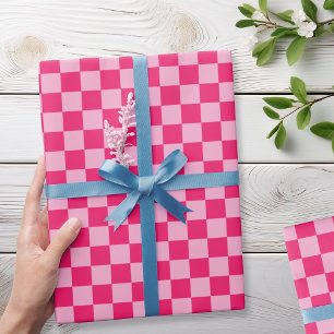 Regalo Papel de envolvimiento de verificación rosa
