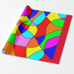 Regalo Papel de envolvimiento de vidrio manchado