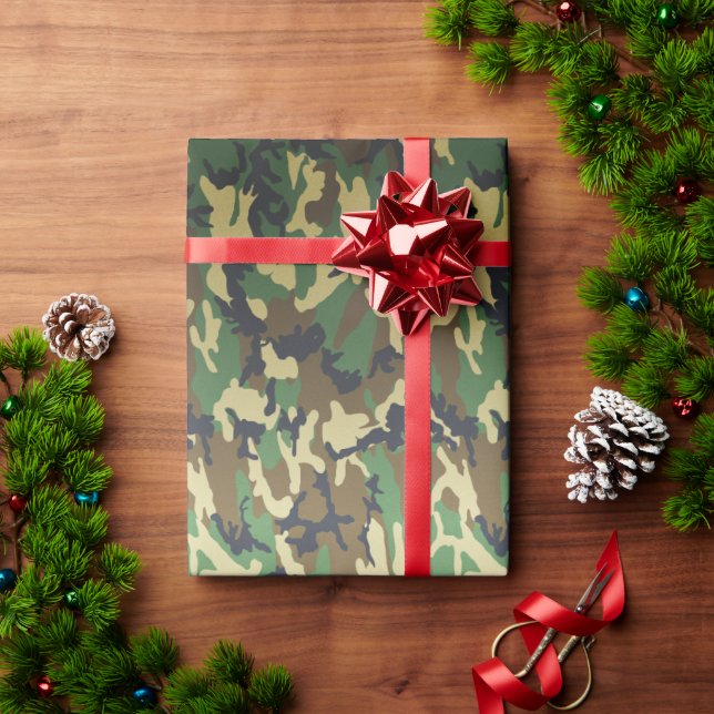 Regalo Papel de envolvimiento de Woodland Camo (Regalo de vacaciones)