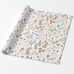 Regalo Papel de envolvimiento de Woodland para bebé neutr