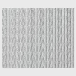 Regalo Papel de envolvimiento de yarn blanco de punto