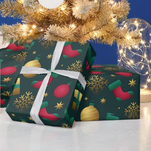 Regalo Papel de envolvimiento decorativo de oro para navi
