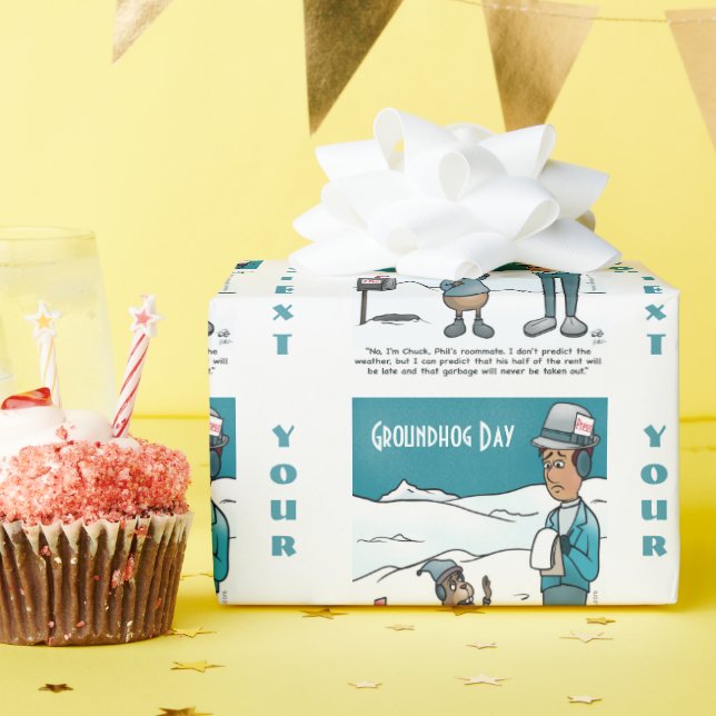 Regalo Papel de envolvimiento del Día de la Groundhog (Fiesta de cumpleaños )