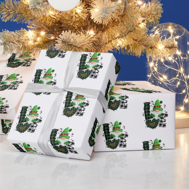 Regalo Papel de envolvimiento del Día de Shamrock St. Pat (Vacaciones)