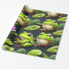 Regalo Papel de envolvimiento del diseñador de ranas
