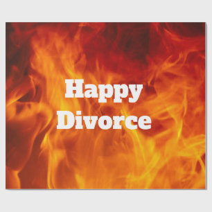 Regalo Papel de envolvimiento del divorcio en llamas