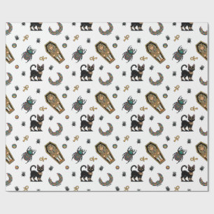 Regalo 🤍 Papel de envolvimiento del faraón blanco momia 