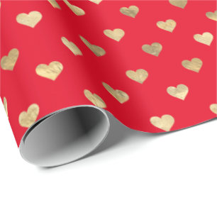 Regalo Papel de envolvimiento del patrón de corazones do