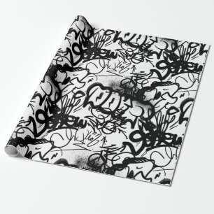 Regalo Papel de envolvimiento del patrón de graffiti call