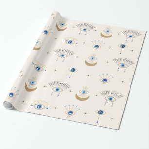 Regalo Papel de envolvimiento del patrón de ojos malvados