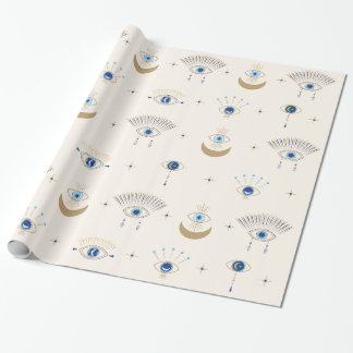 Regalo Papel de envolvimiento del patrón de ojos malvados