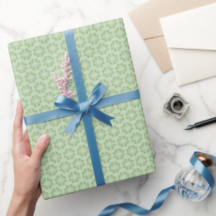 Regalo Papel de envolvimiento del patrón de oliva verde g