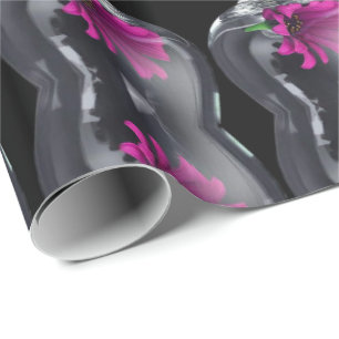 Regalo Papel de envolvimiento del patrón de vidrio floral