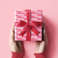Papel de envolvimiento del patrón Fancy Red & Pink