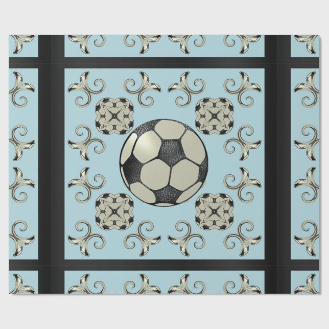 Regalo Papel de envolvimiento deportivo para bolas de fút (Superficie plana)