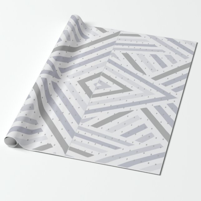 Regalo Papel de envolvimiento diagonal gris tachado (Desenrollado)