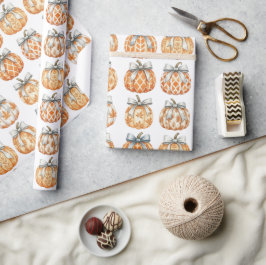 Regalo Papel de envolvimiento elegante de calabaza de oto