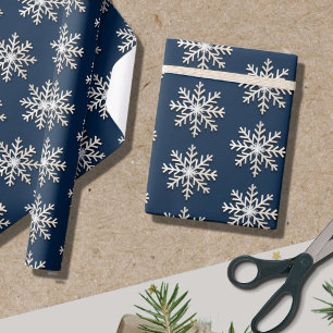 Regalo Papel de envolvimiento elegante de copos de nieve