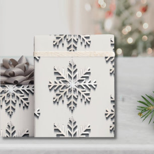 Regalo Papel de envolvimiento elegante de copos de nieve
