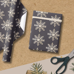 Regalo Papel de envolvimiento elegante de copos de nieve