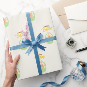 Regalo Papel de envolvimiento Feliz de Conejo de Pascua