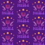 Regalo Papel de envolvimiento feliz de Hanukkah<br><div class="desc">Celebrar ocho días y ocho noches del Festival de las Luces con tarjetas Hanukkah y regalos. El festival de las luces está aquí. Encienda la menorah, juegue con el dreidel y festín sobre los lagos y los suganiots. Celebra el espíritu de Hanukkah con amigos, familia y seres queridos deseándoles Feliz...</div>