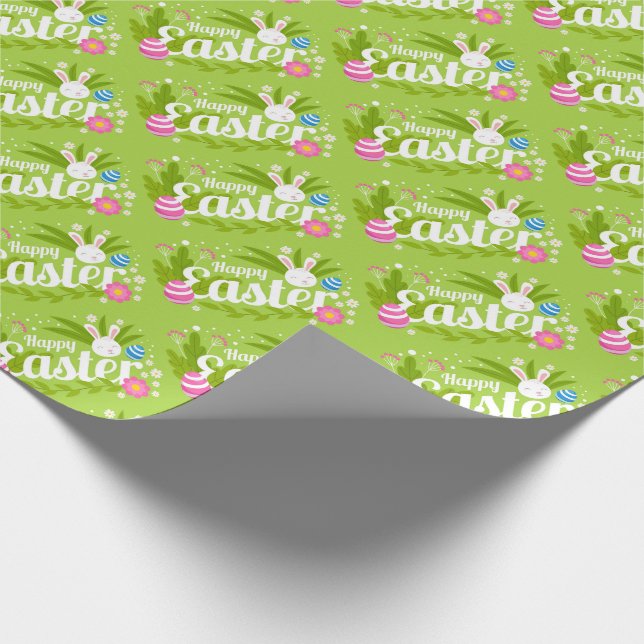 Regalo Papel de envolvimiento feliz de Pascua (Esquina)