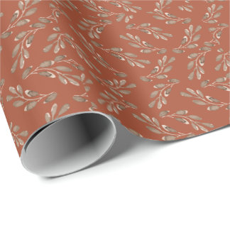 Regalo Papel de envolvimiento floral de color de agua de