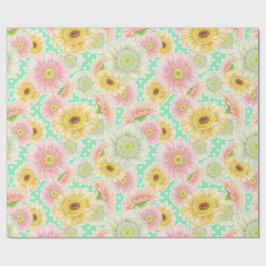 Regalo Papel de envolvimiento floral de girasol