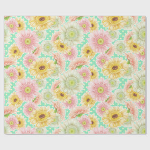 Regalo Papel de envolvimiento floral de girasol
