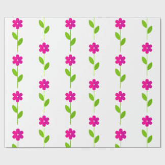 Regalo Papel de envolvimiento floral de margarita suave y