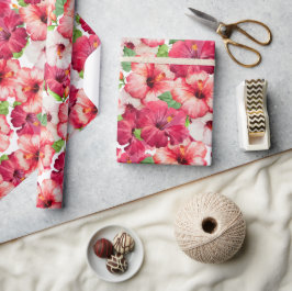 Regalo Papel de envolvimiento floral hawaiano
