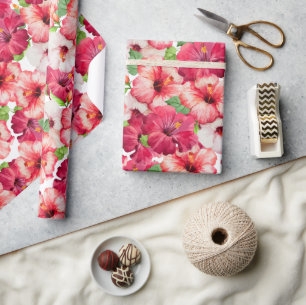 Regalo Papel de envolvimiento floral hawaiano
