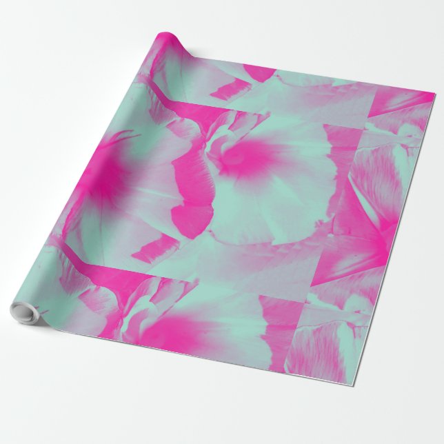 Regalo Papel de envolvimiento floral rosado de bonito (Desenrollado)