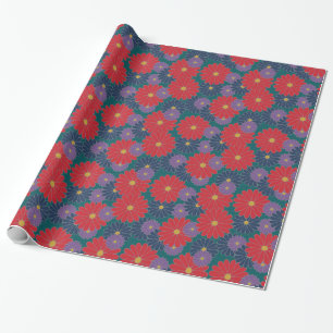 Regalo Papel de envolvimiento floral Splashy Fall