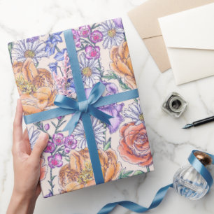 Regalo Papel de envolvimiento floral victoriano