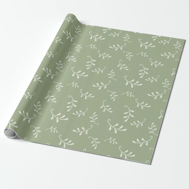 Regalo Papel de envolvimiento floral vintage (Desenrollado)