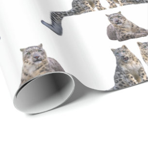 Regalo Papel de envolvimiento Frenzy Leopard de la nieve 