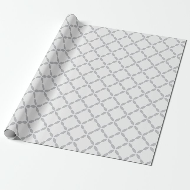 Regalo Papel de envolvimiento gris cruzado (Desenrollado)