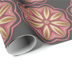 Regalo Papel de envolvimiento gris y rosa