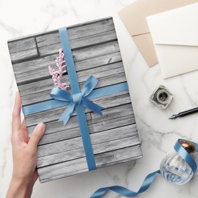 Regalo Papel de envolvimiento - Madera de granero templad (Regalar)