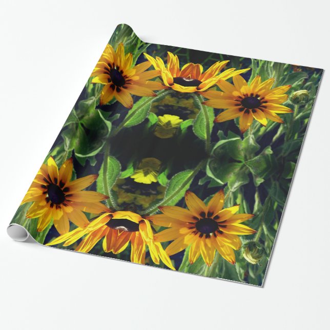Regalo Papel de envolvimiento mágico floral (Desenrollado)