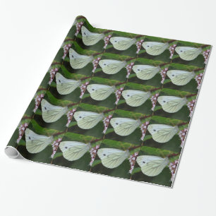 Regalo Papel de envolvimiento mariposa blanca