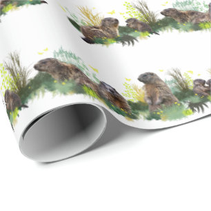Regalo Papel de envolvimiento Marmot Meadow (elegir color