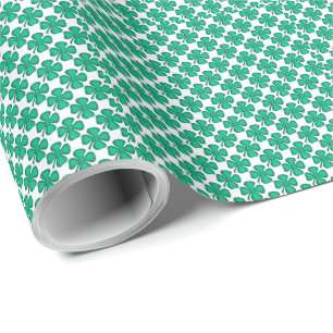 Regalo Papel de envolvimiento mate Tiny Four Leaf Clovers